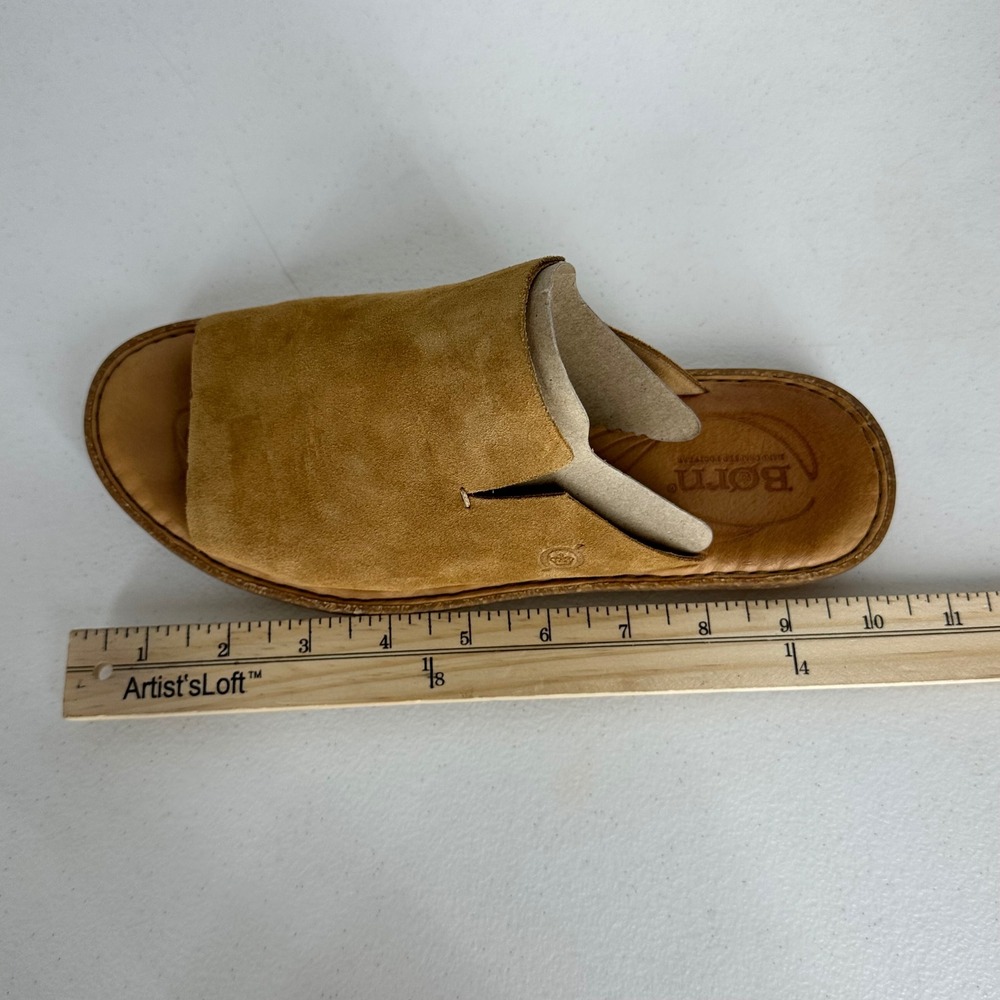 Born Women's Suede Leather Slide Sandals Size 8M Tan Brown BR0022037 NWOBox - Picture 13 of 15